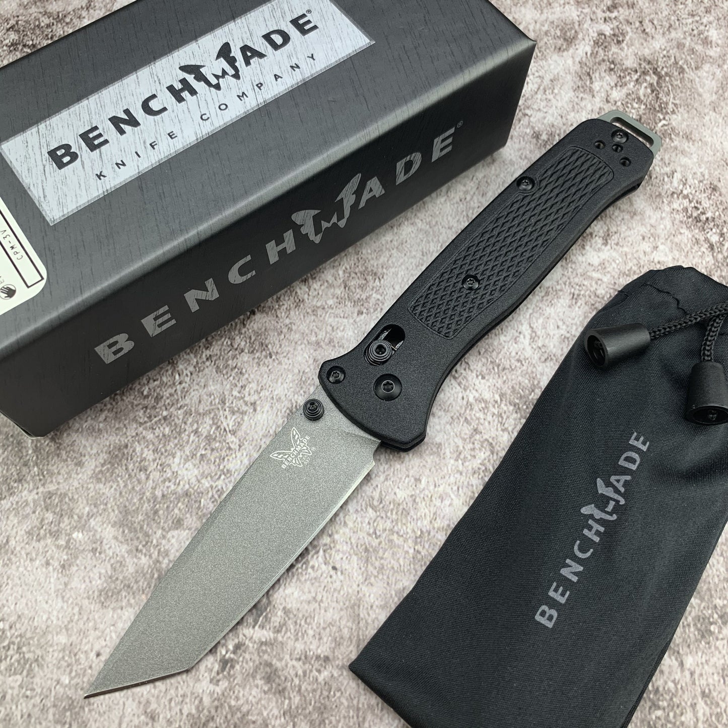 Benchmade - Bailout 537, EDC Tactical Folding Knife, Tanto Blade, Manual Open, Axis Locking Mechanism