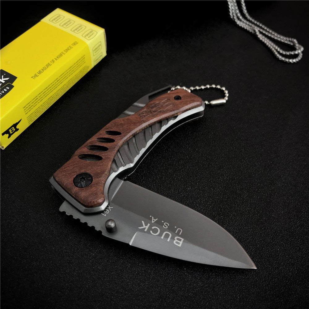 BUCK X61 X65 Mini Outdoor Survival Knife Multifunction Folding Knife Gift Box