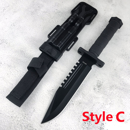 TACTICAL SURVIVAL RB Hunting FIXED BLADE KNIFE Army Bowie w/ SHEATH