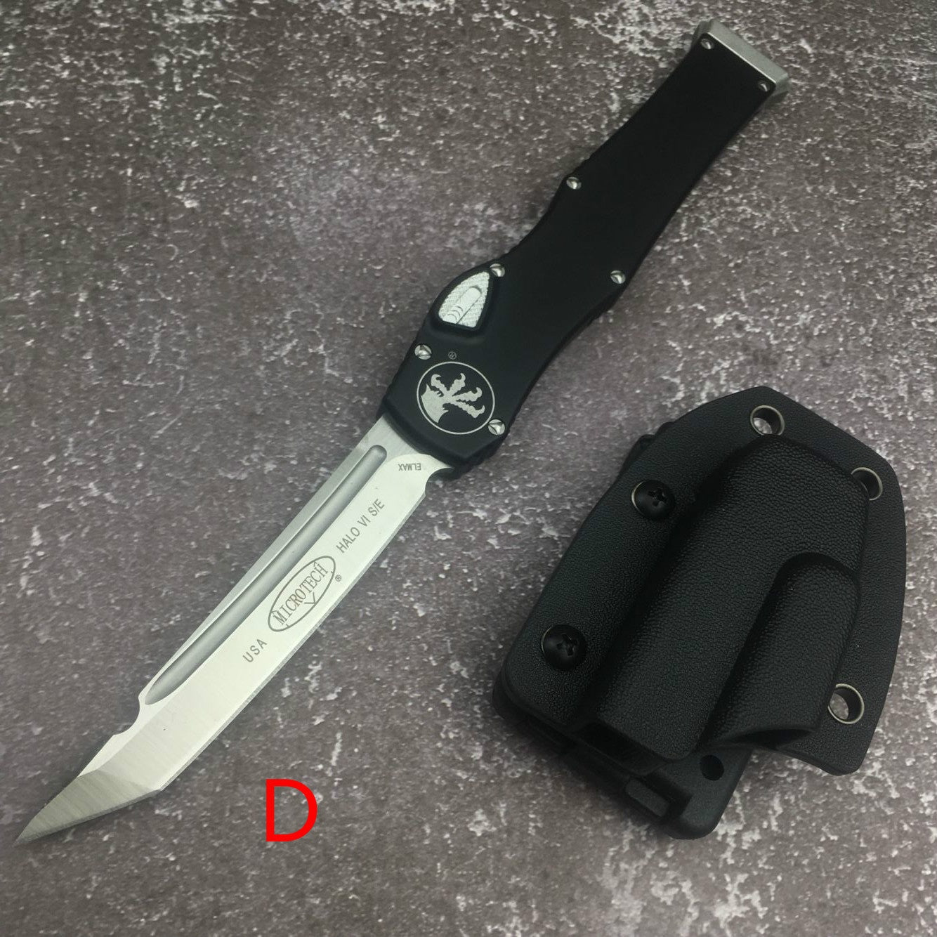 New Microtech Halo V6 Top Quality Adjustable Switchblade Flick Knife OTF Automatic Knife Aviation Aluminum Handle Spring Assisted Knives Camping Hunting Hand Tools Christmas Gift