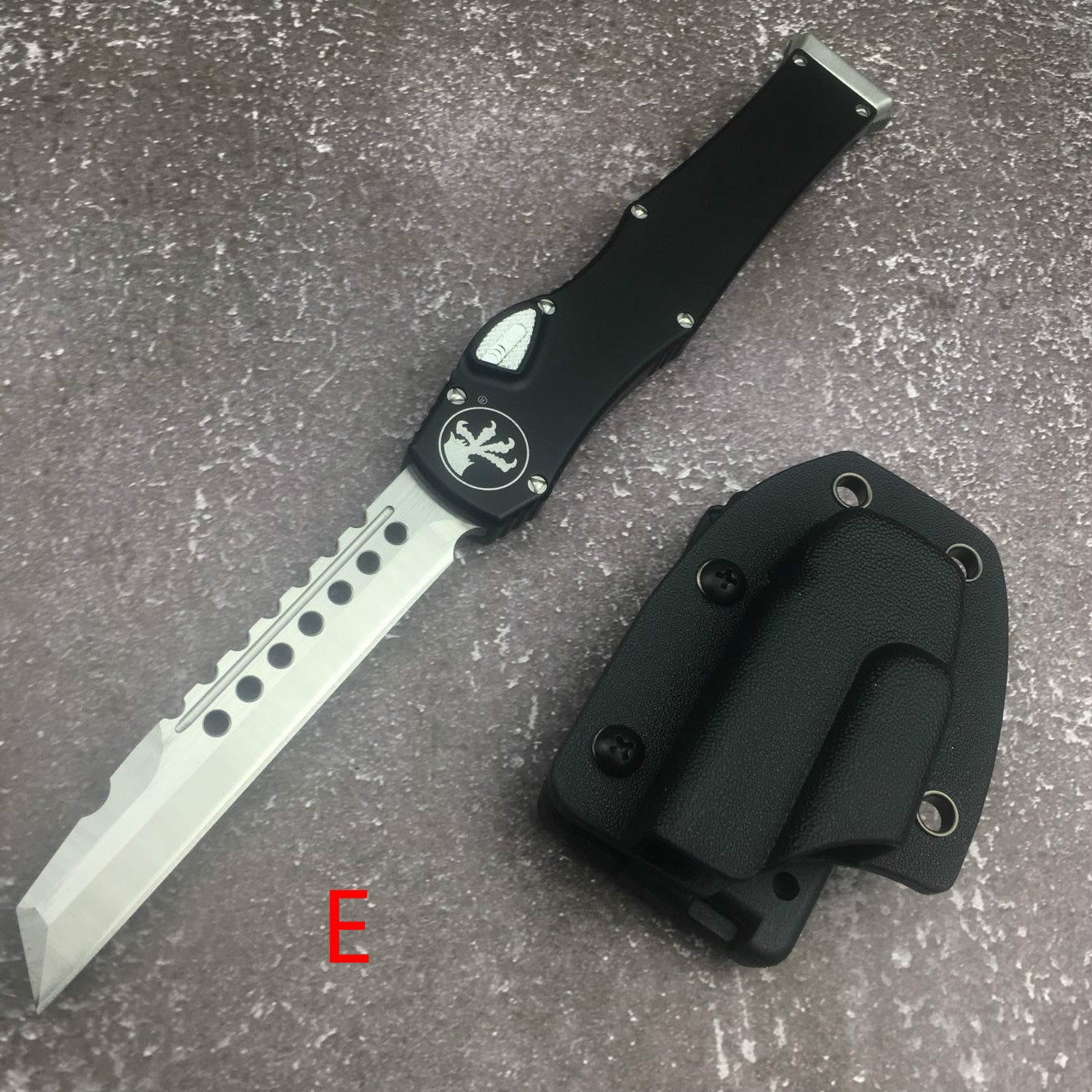 New Microtech Halo V6 Top Quality Adjustable Switchblade Flick Knife OTF Automatic Knife Aviation Aluminum Handle Spring Assisted Knives Camping Hunting Hand Tools Christmas Gift