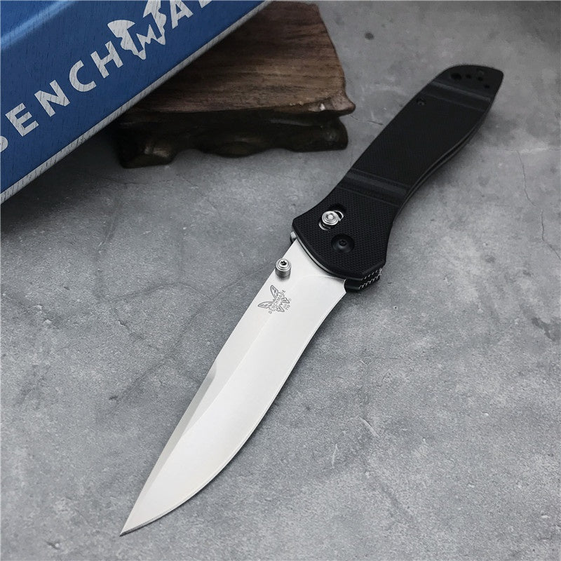 Benchmade Knives 710 McHenry & Williams 3.90" Satin D2 Plain Blade, G10 Handles ,Axis Lock- 710D2