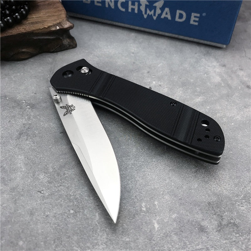 Benchmade Knives 710 McHenry & Williams 3.90" Satin D2 Plain Blade, G10 Handles ,Axis Lock- 710D2