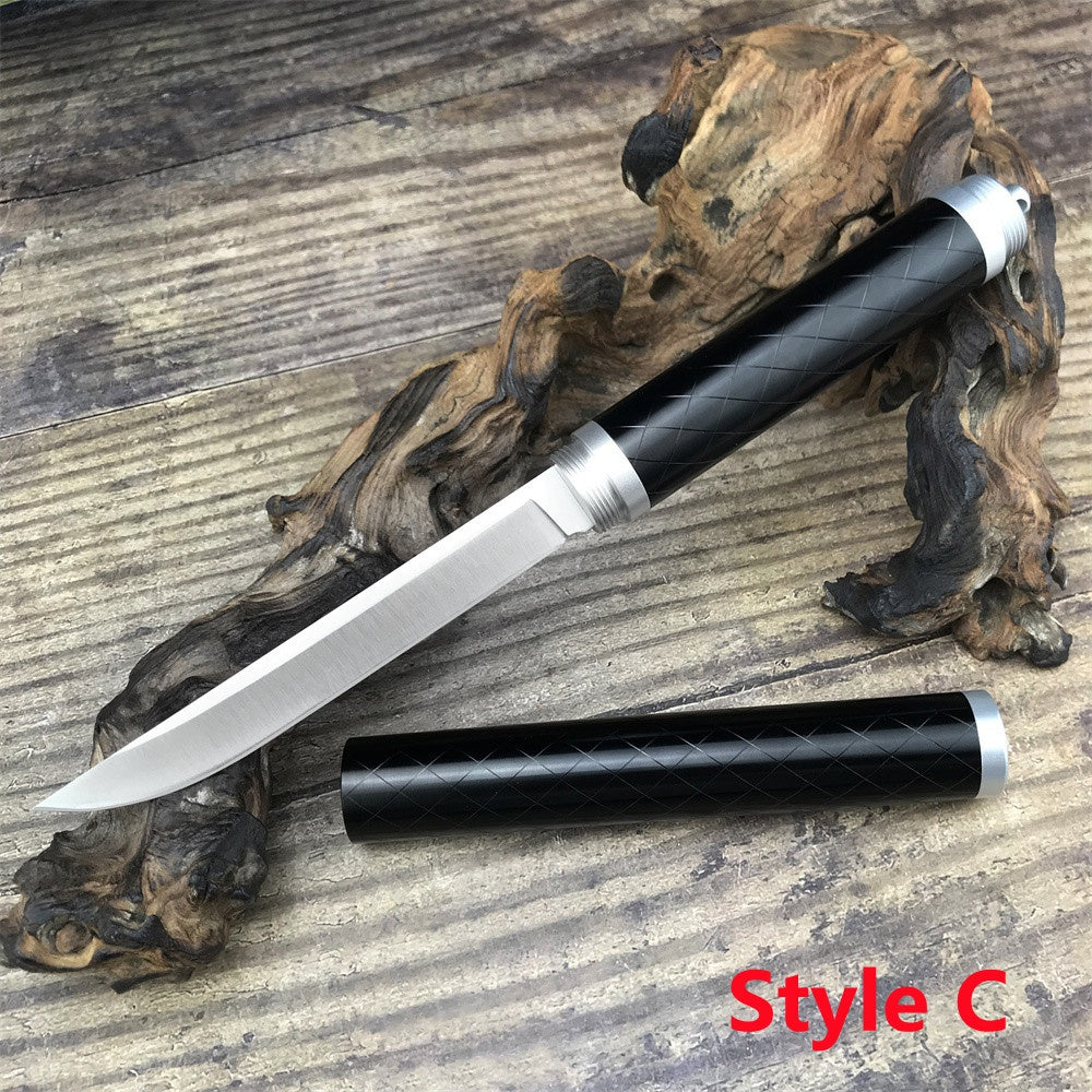 Stainless Steel Stick Knife Outdoor Knife  Aluminium Alloy Handle Explosion-proof Swiss Army Knife Wilderness Survival Knife Self-defense Knife Car Long Knife