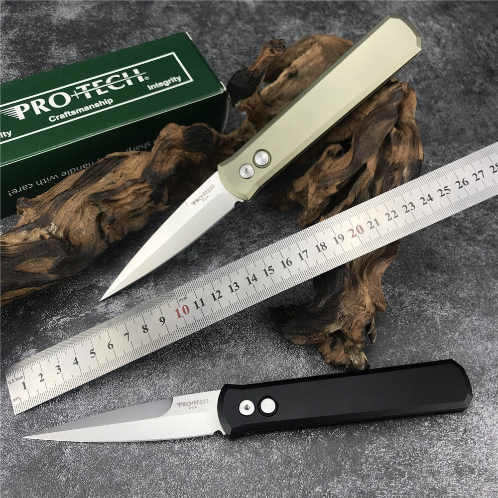 Italy 920 Godfather Jump Knife Out of Side Spring Knife Automatic Knives Quick Opening Assisted Knives Outdoor Camping Tactical pocket Knife