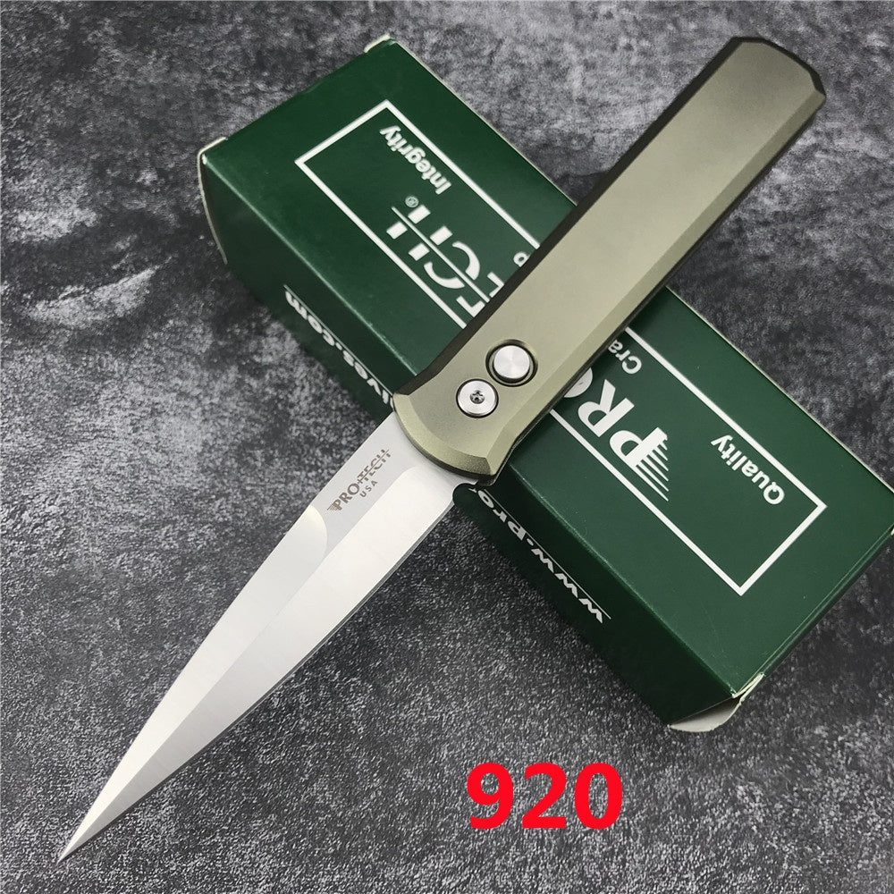 Italy 920 Godfather Jump Knife Out of Side Spring Knife Automatic Knives Quick Opening Assisted Knives Outdoor Camping Tactical pocket Knife