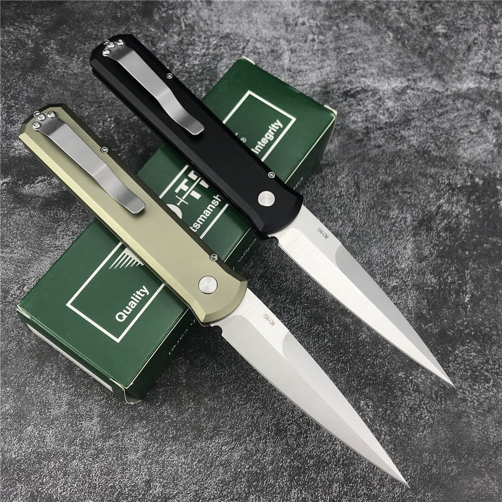 Italy 920 Godfather Jump Knife Out of Side Spring Knife Automatic Knives Quick Opening Assisted Knives Outdoor Camping Tactical pocket Knife