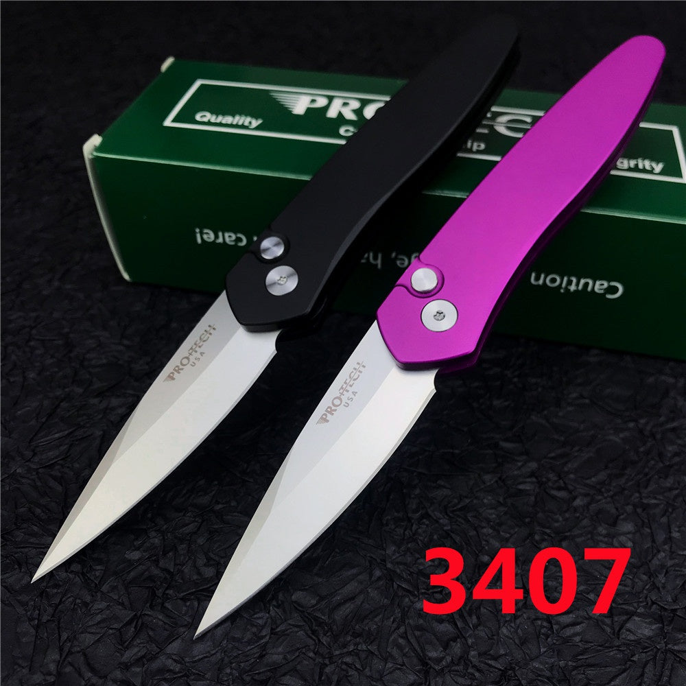 Italy 920 Godfather Jump Knife Out of Side Spring Knife Automatic Knives Quick Opening Assisted Knives Outdoor Camping Tactical pocket Knife