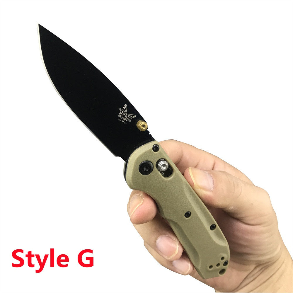 Tactical Pocket Knife Benchmade 565 Limited Edition Rukus Axis Coated Folding Knife- Hunting Camping Knives