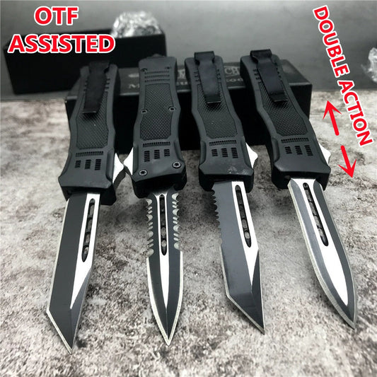 Microtech OUTDOORS OTF Tactical Gear Spring Assist Knife Finger Actuator Tanto Blade Survival EDC Tools Assisted Opening Camping KNIVES Pocket Knives