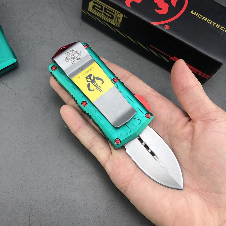 Microtech Tactical Safety Mini Cutting Knives Auto Spring Assisted Knife EDC Survival Knifes Fixed Blades Switchblade Aviation Aluminum Handle Outdoor Multitool