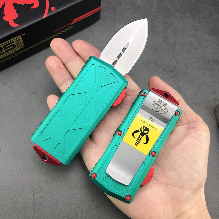 Microtech Tactical Safety Mini Cutting Knives Auto Spring Assisted Knife EDC Survival Knifes Fixed Blades Switchblade Aviation Aluminum Handle Outdoor Multitool