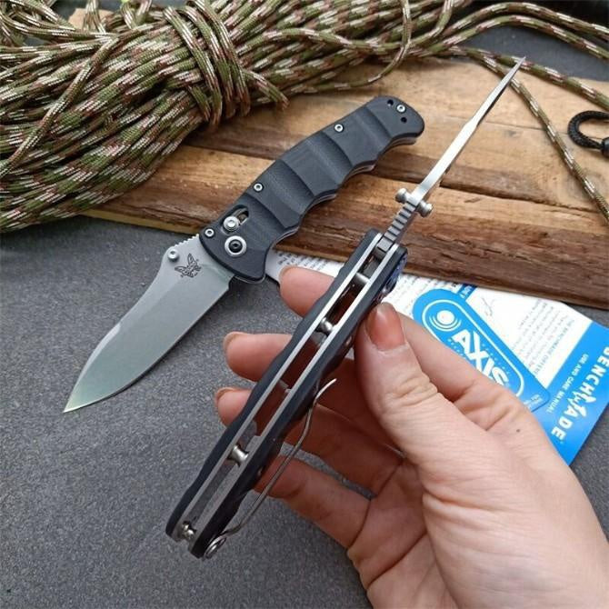 Benchmade Nakamura Axis 484 Folding Knife, Drop-Point, G10 Handle, M390 - USED CONDITION Outdoor Hunting EDC Tools