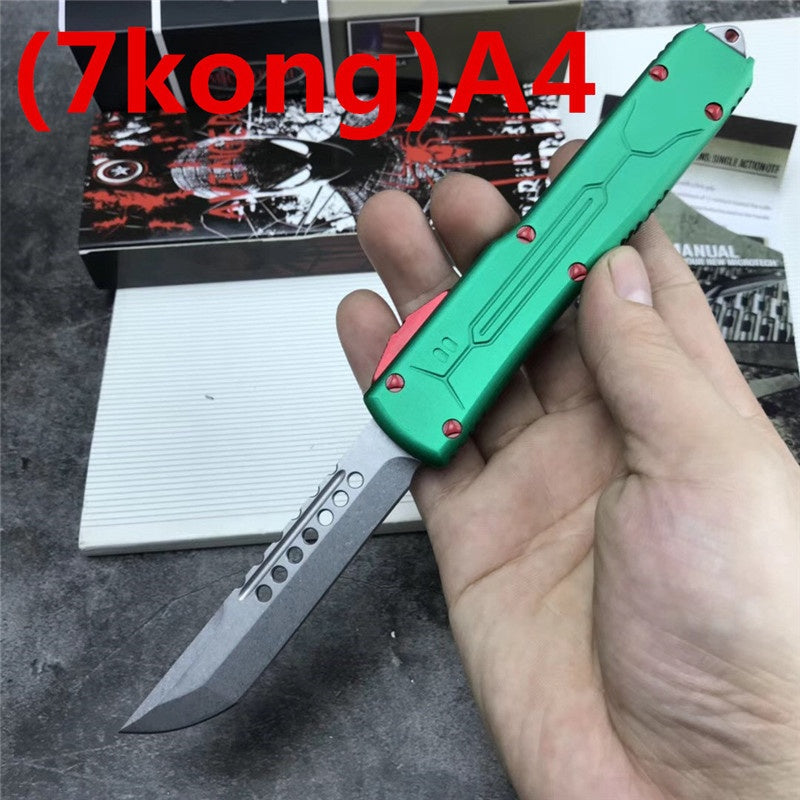 Microtech AUTO OTF Spring Assist Automatic Knife Aviation Aluminum Handle Quick Switch Straight Out The Front Outdoor Hiking Camping Survival Tactical Knife