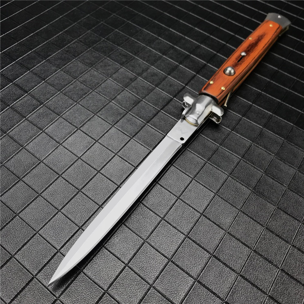 13 inch Classic Stiletto ITALY AKC Folding Otf Knife Spring Assisted Automatic Knives Camping Hunting Outdoor Pocket Knife