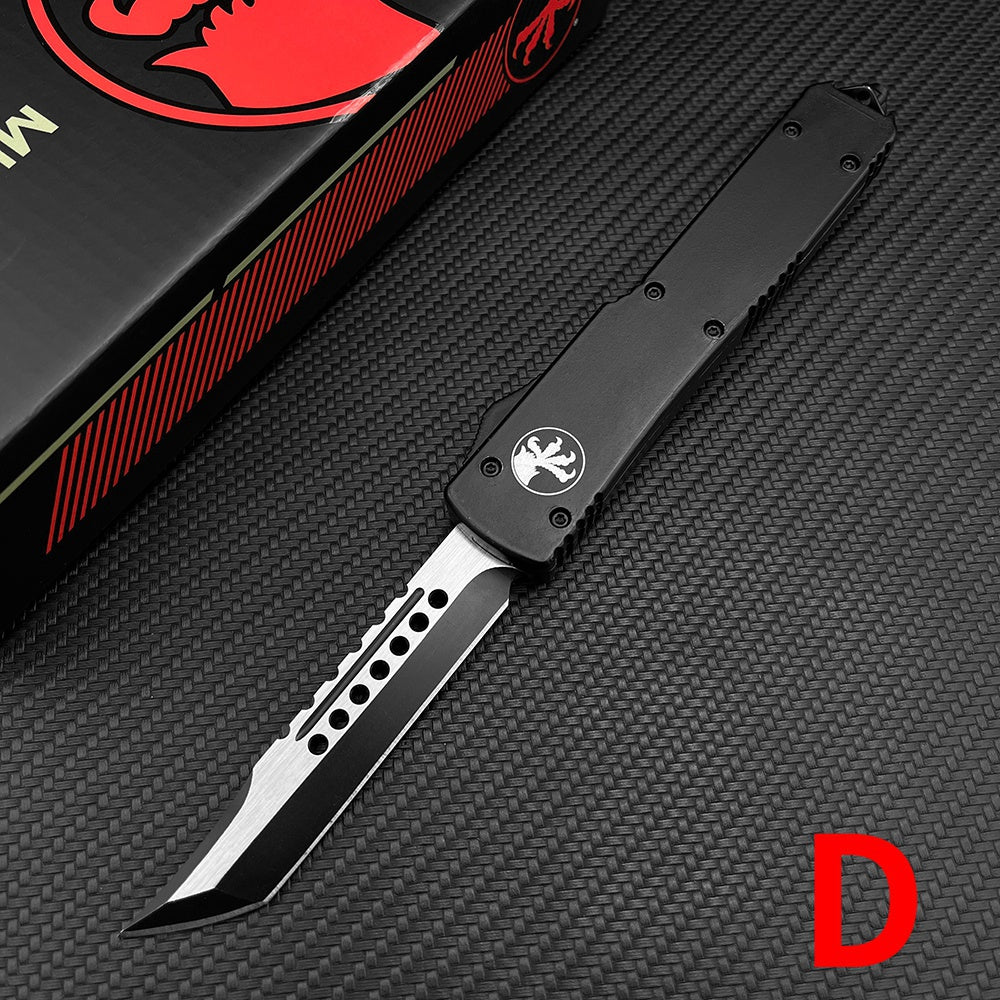 NEW Microtech UT70 Top Quality Adjustable Switchblade Flick Knife Tactical Dagger OTF-Safety Cutting Knives Aviation Aluminum Handle Spring Assisted Knives Camping Hunting Hand Tools