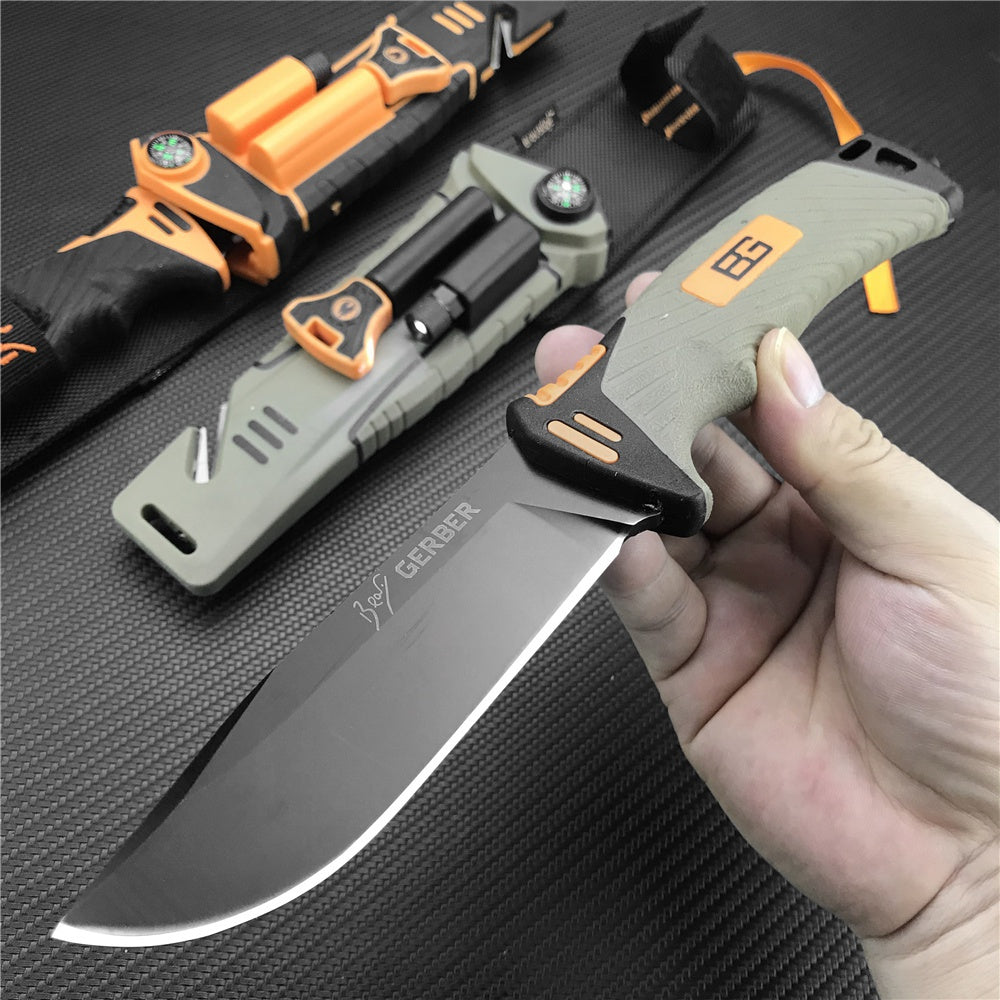 Third-generation Gerber Pocket Folding Knives One Handed Operation Design Efficient Serrated Dripping Tip Blade Tail Lock Two Colour Non Slip Handle Nylon Knife Set Portable Tactical Knife