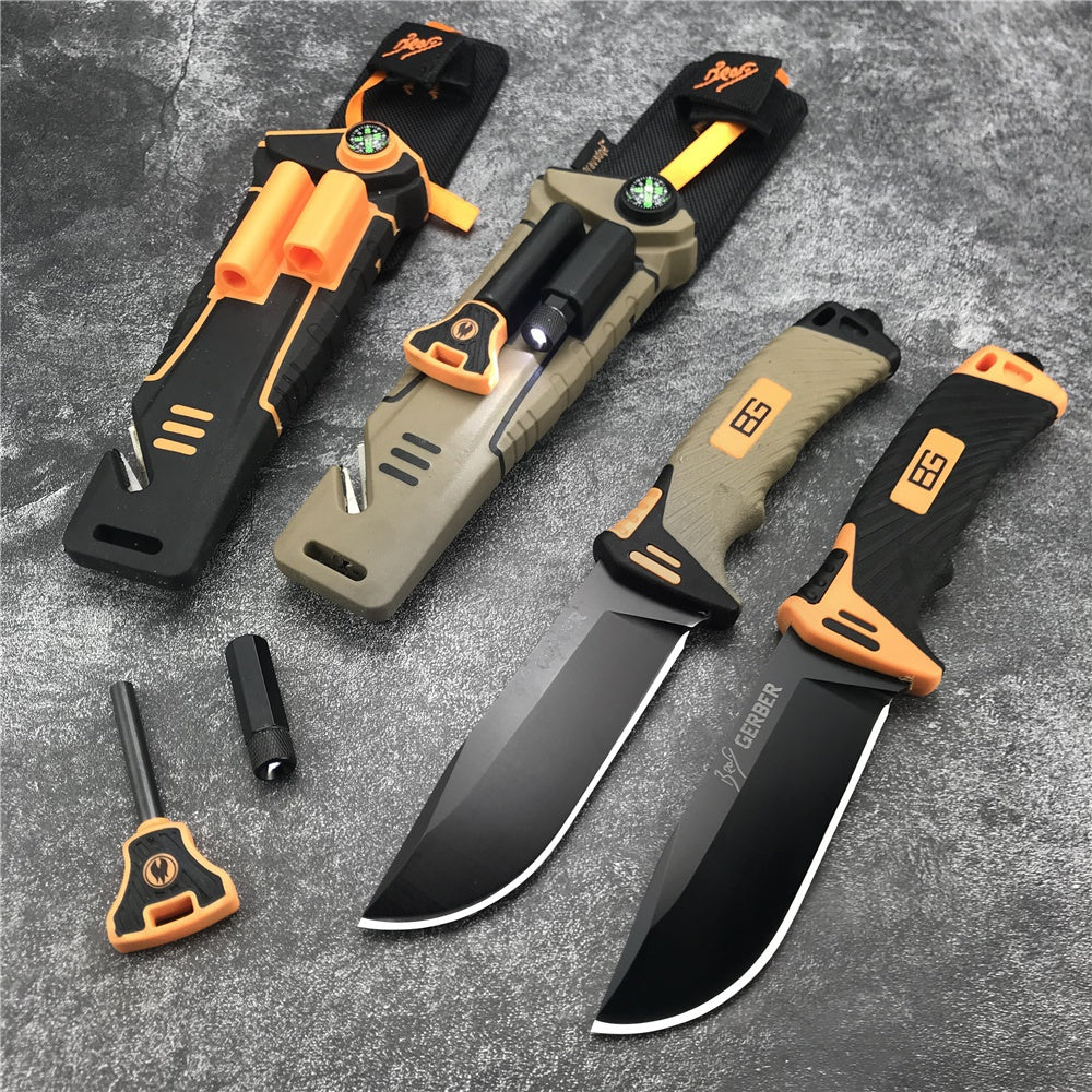 Third-generation Gerber Pocket Folding Knives One Handed Operation Design Efficient Serrated Dripping Tip Blade Tail Lock Two Colour Non Slip Handle Nylon Knife Set Portable Tactical Knife