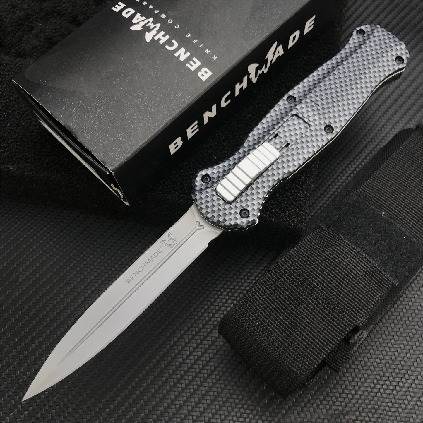 Benchmade 3300bk dagger Tactical Knives AUTO EDC Spring Assist Knife Fixed Blades Double Edge Survival Knifes Camping Hunting Cutting Knifes Fast Opening