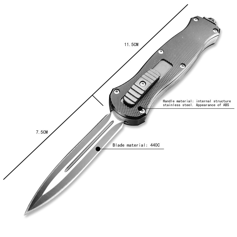2022 New Benchmade 3300 Dagger POCKET TACTICAL GEAR OTF Finger Actuator AUTO Blade Camping SURVIVAL BLACK EDC HUNTING Tool Collecting Toys
