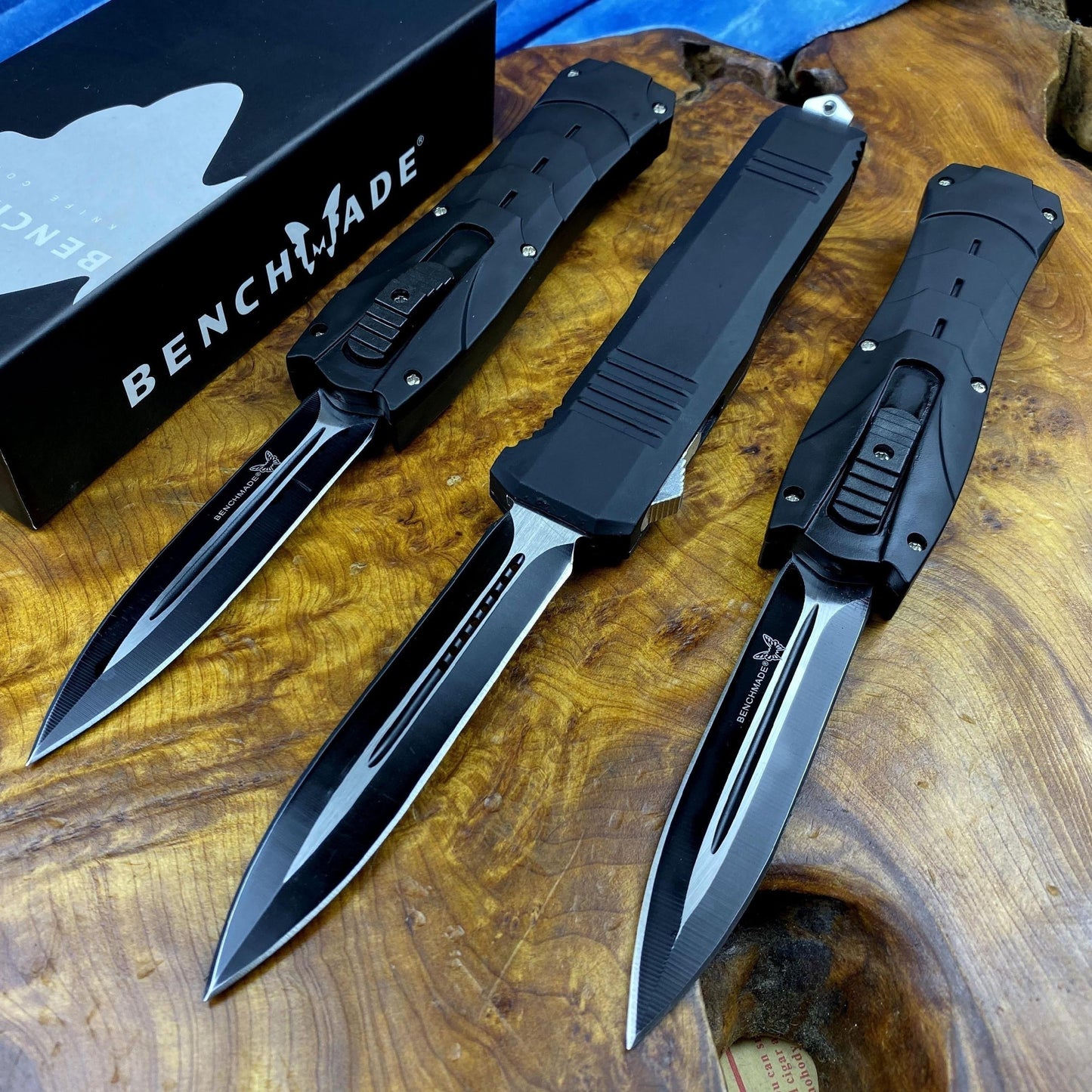 Benchmade C07 Tactical Knives AUTO EDC Spring Assist Knife Fixed 440 Blade Double Edge Survival Camping Hunting Cutting Fast Opening