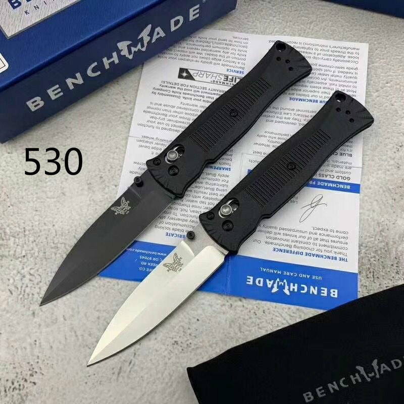 Benchmade 530BK Pardue Axis Lock Spear Point Grivory Handles - Tactical Camping Hunting Folding Pocket Knife