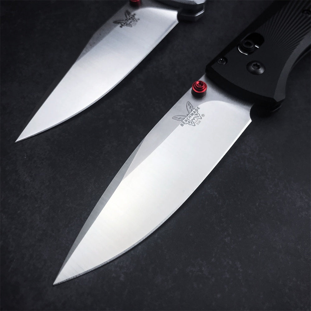 2022 New Benchmade 535BK-4 Bugout AXIS Folding Knife 3.24"" M390 Black DLC Plain Blade, Black Machined Aluminum Handles,Outdoor Camping Portable Knives,Man Pocket Hunting Knife