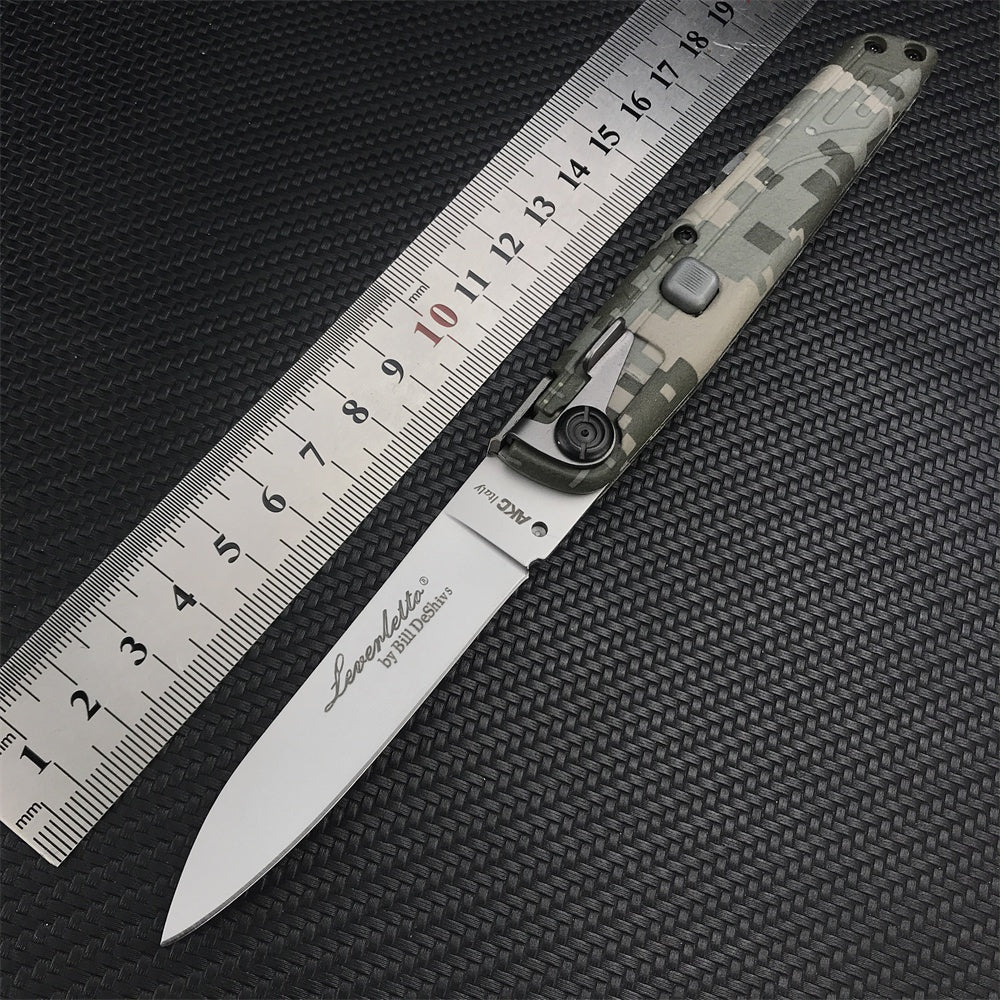 2022 New AKC ITALY LEVERLETTO Outdoor Hunting Pocket Knives Camouflage Handle Automatic of Assisting Spring Knife Survival Knife Camping Knife