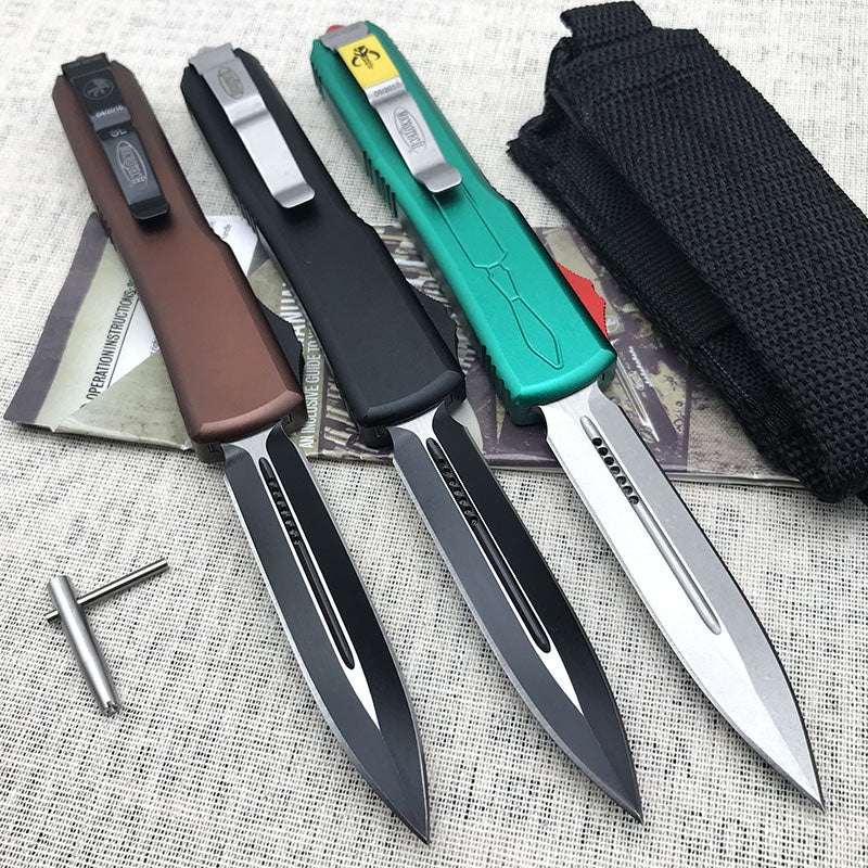 2022 New Microtech UTX-85 Automatic Spring Assisted Knife OTF Double Action Tactical Pocket Knife Outdoor Camping Hunting AUTO Switchblade Tanto Knife