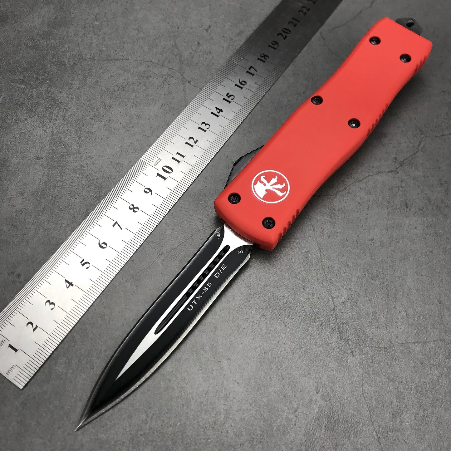 Microtech UTX-85 AUTO Knife Adjustable Switchblade Flick Knife OTF Automatic knife Aviation Aluminum handle spring assisted knives camping hunting hand tools