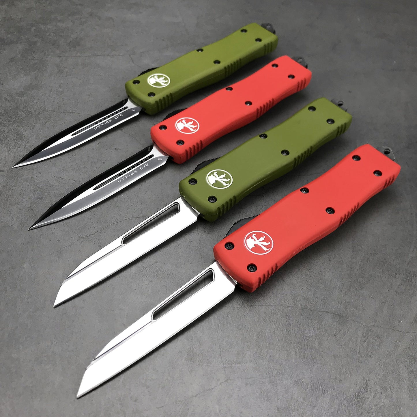 Microtech UTX-85 AUTO Knife Adjustable Switchblade Flick Knife OTF Automatic knife Aviation Aluminum handle spring assisted knives camping hunting hand tools