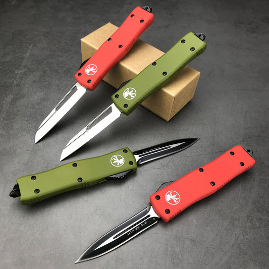 Microtech UTX-85 AUTO Knife Adjustable Switchblade Flick Knife OTF Automatic knife Aviation Aluminum handle spring assisted knives camping hunting hand tools