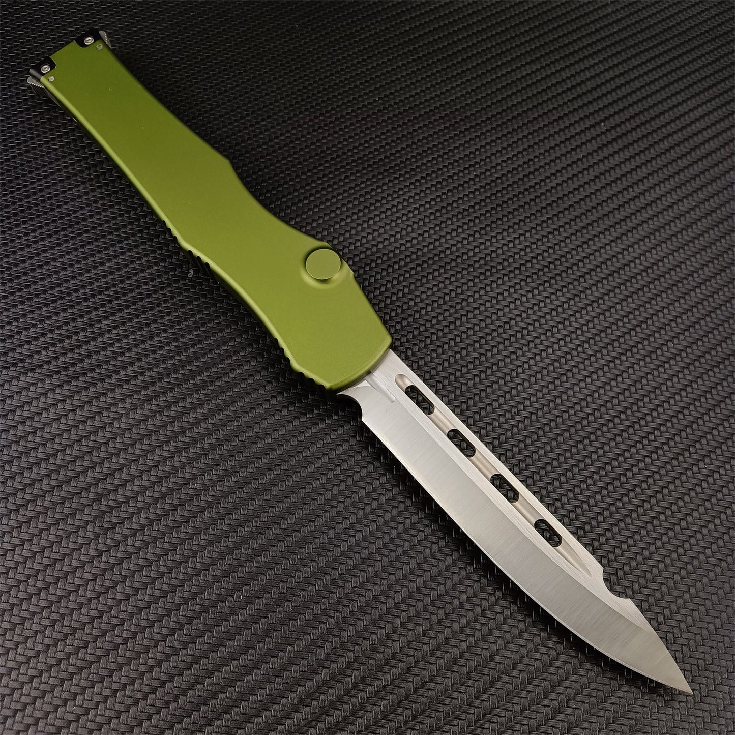 Microtech Everyday Carry Spring Assisted Knives Camping Hunting Tools Microtech Halo V6 Top Quality Adjustable Switchblade Flick Knife OTF Automatic Knife Aviation Aluminum Handle