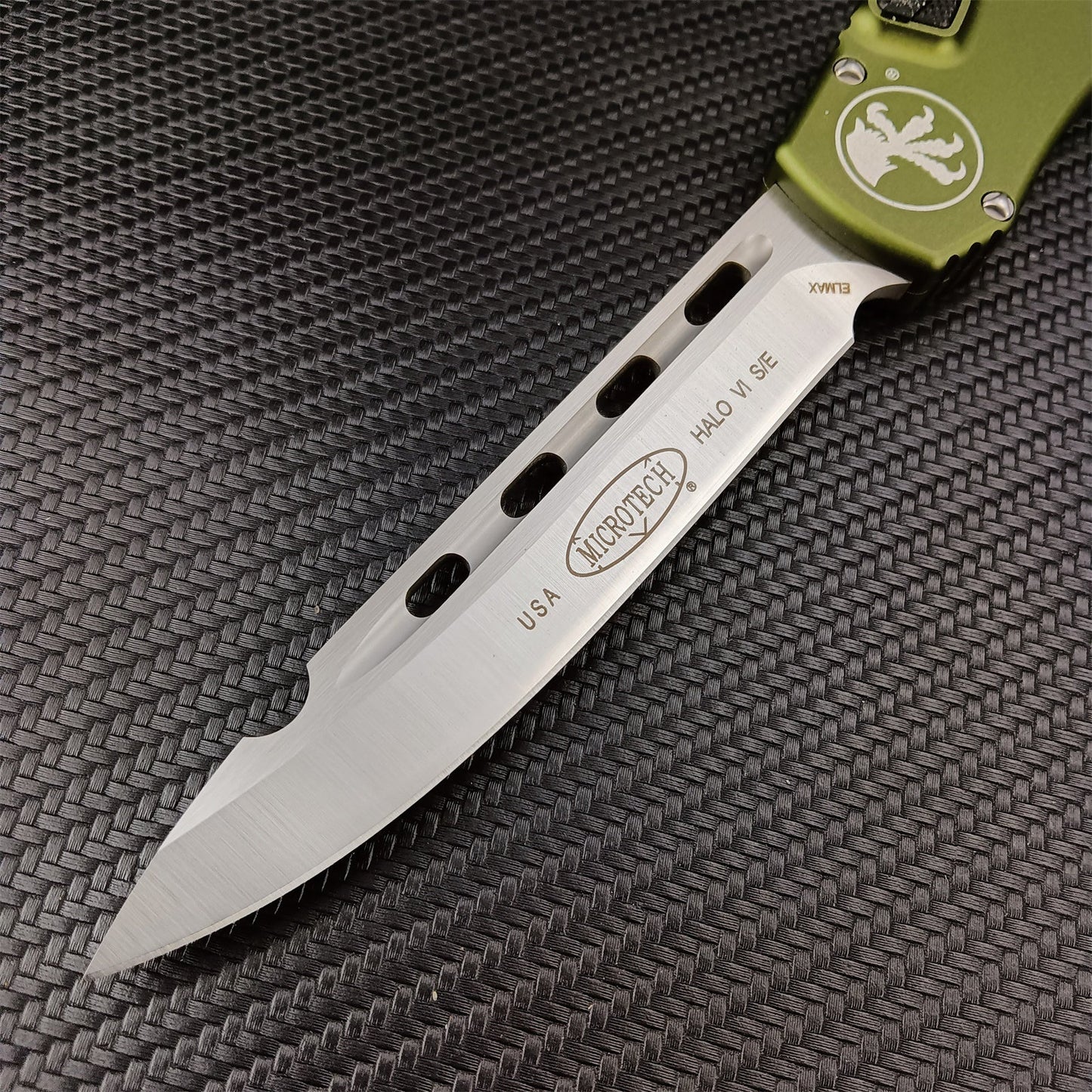 Microtech Everyday Carry Spring Assisted Knives Camping Hunting Tools Microtech Halo V6 Top Quality Adjustable Switchblade Flick Knife OTF Automatic Knife Aviation Aluminum Handle