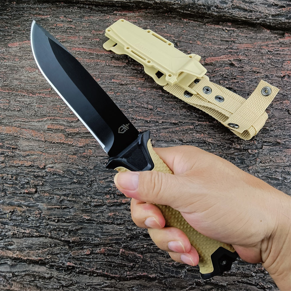 2022 New Gerber -G1500 Fixed Blade Knife，Outdoor Camping Knives，jungle Tactical Survival EDC Tools，FRN Glass Fiber Sleeve Handle，12CR27MOV Blade Knives
