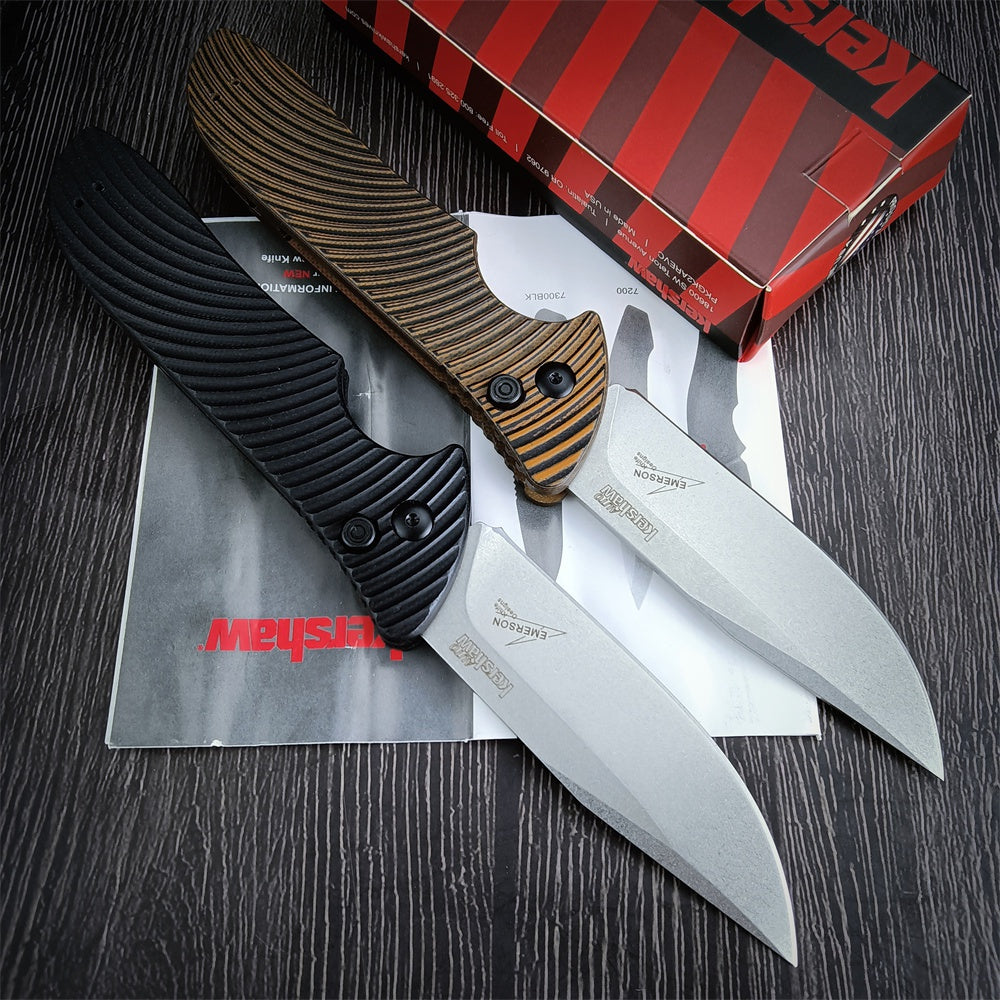 2022 Newest Kershaw 7600 Launch 5 Automatic Side Jump Switchblade Tactical Pocket Folding Knives CPM154 Powder Stainless Steel Blade G10 Handle Automatic Button