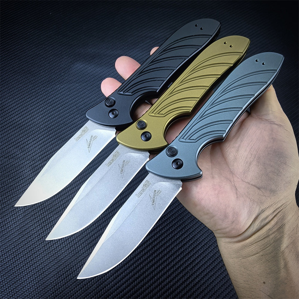 Kershaw Launch 5 7600 Emerson Design Automatic Knife Switchblade Tactical Pocket Folding Knives CPM154 Powder Stainless Steel Blade Anodized Aluminum Alloy Handle