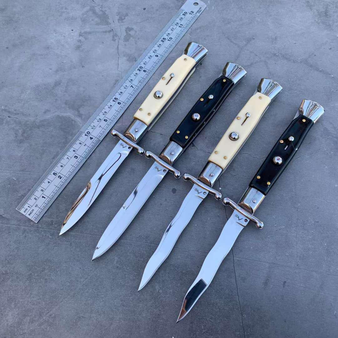 Italian Milano Stiletto AKC Automatic Knife Snake Blade 4 Style Handle Steel Head Gauntlet Tactical Knife Outdoor Survival Tool EDC Self-defense Knives