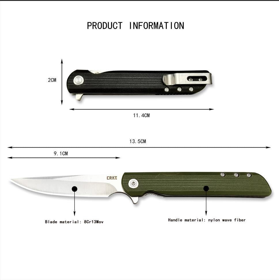 Tactical Spring Assisted Open Camping Survival Pocket Knife CRKT 3810 Richard Rogers CEO Gentleman's Folding Knife G10 Handle Gift