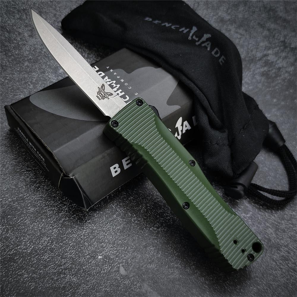Benchmade 4850 OM CLIP POINT OTF KNIFE - CPM-S30V Blade Zinc Alloy Handle - D/A Spring Assisted Quickly Opening Survival Outdoor Pocket Knives