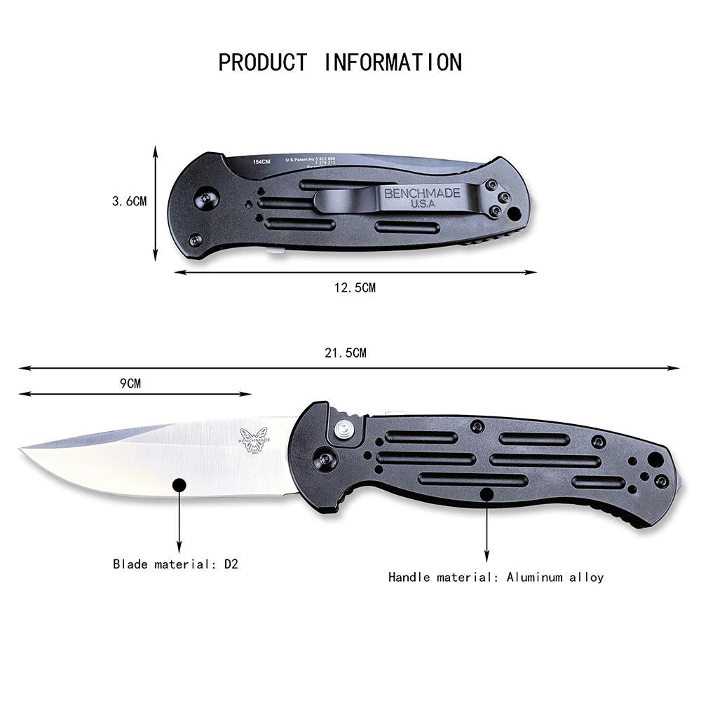 New 2023 Benchmade 9051 Outdoor Tactical Hunting Automatic Switchblade Knife D2 Steel Outdoor Survival Gear Rescue Camping Tools Benchmade Pocket Knives