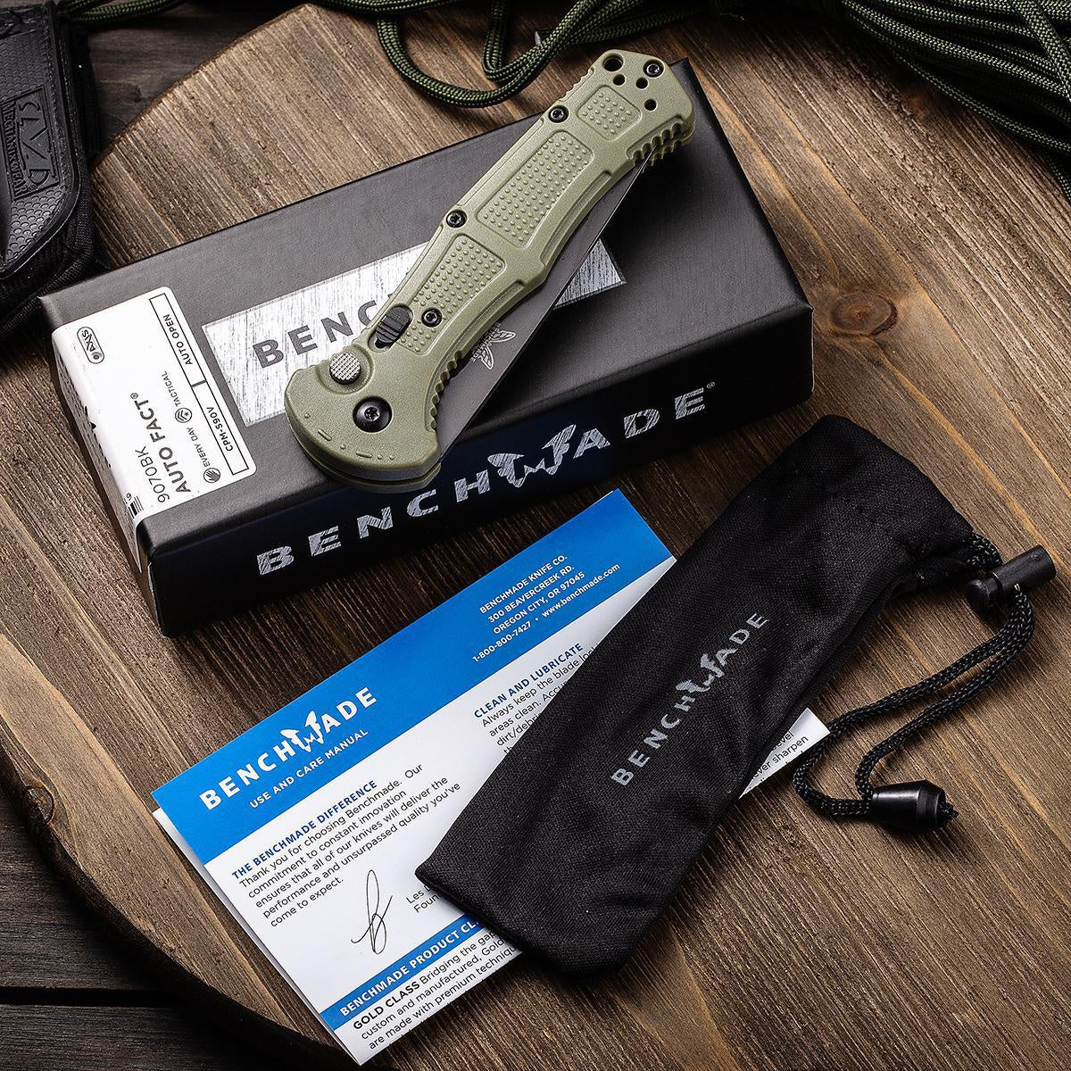 New Benchmade 9070SBK Claymore automatic folding knife CPM-D2 steel bladed portable hunting knife Outdoor survival rescue knife