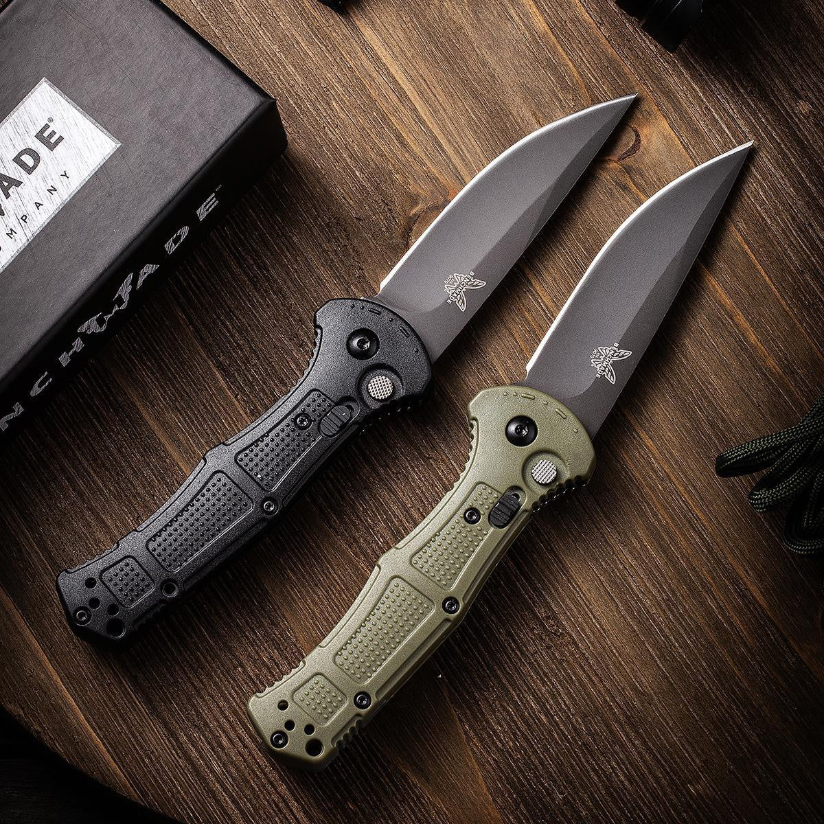 New Benchmade 9070SBK Claymore automatic folding knife CPM-D2 steel bladed portable hunting knife Outdoor survival rescue knife