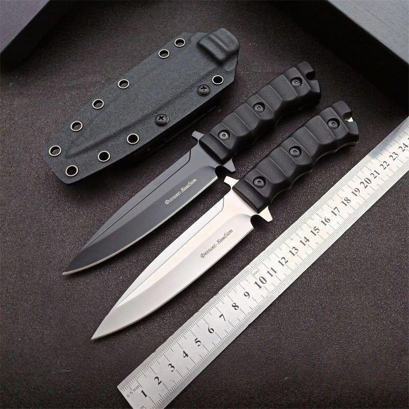 New 9" Phoenix Tactical Fighting Dagger, DC53 Steel Integrated Fixed Knife, 60HRC Vacuum Cryotherapy Technology, Suitable for Hunting and Rescue Fighting Survival In The Wild.