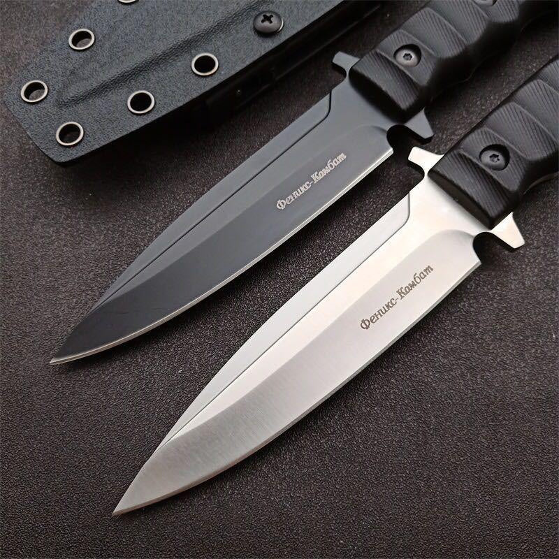 New 9" Phoenix Tactical Fighting Dagger, DC53 Steel Integrated Fixed Knife, 60HRC Vacuum Cryotherapy Technology, Suitable for Hunting and Rescue Fighting Survival In The Wild.