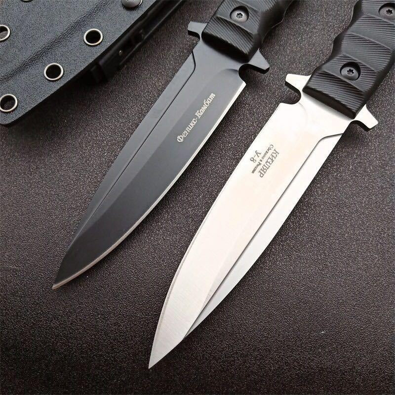 New 9" Phoenix Tactical Fighting Dagger, DC53 Steel Integrated Fixed Knife, 60HRC Vacuum Cryotherapy Technology, Suitable for Hunting and Rescue Fighting Survival In The Wild.