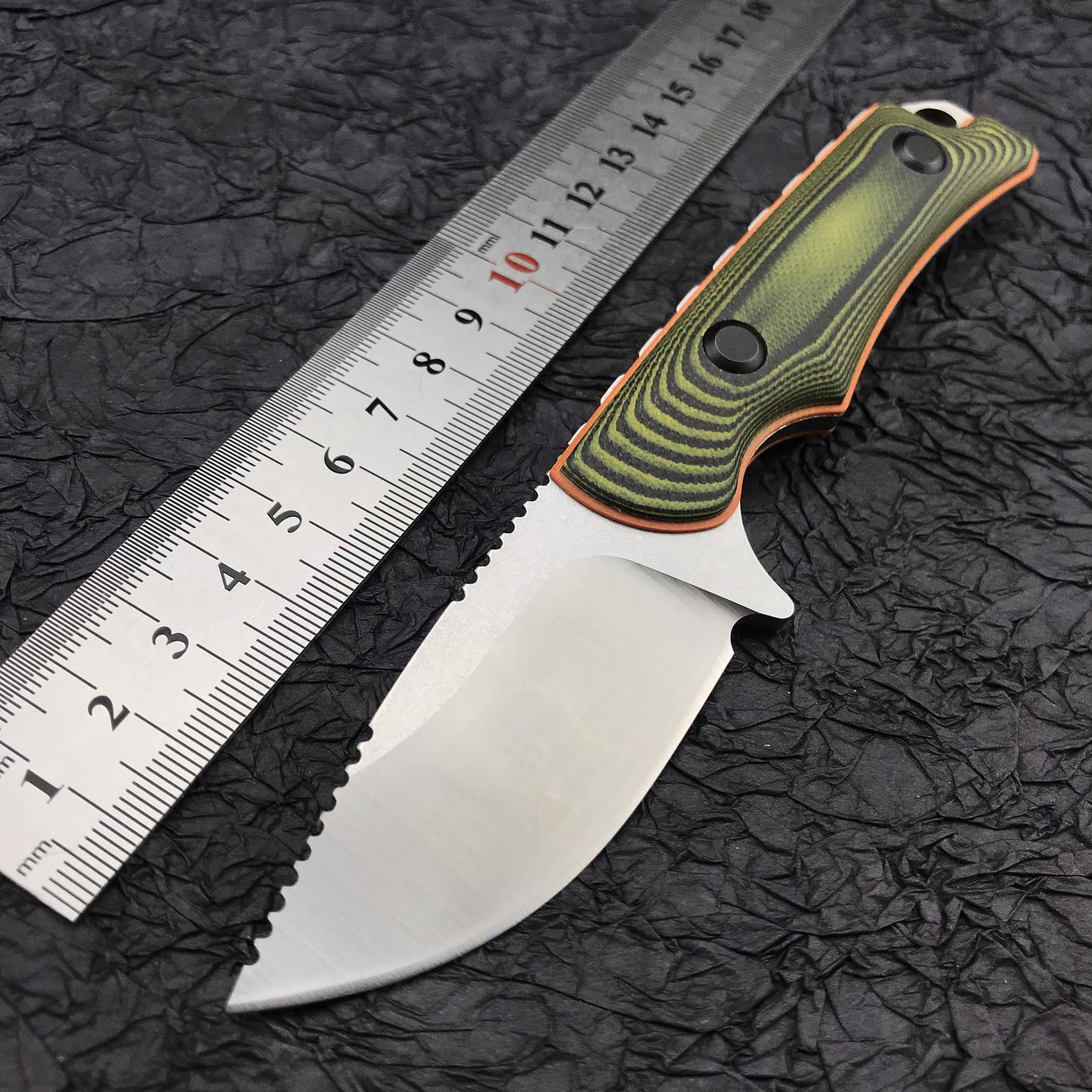 New Benchmade 15017-1 Hunt Hidden Canyon Hunter Fixed Blade Knife , Richlite/ Green G10 Handles,2.79" 8Cr13Mov Drop Point knives Kydex Sheath