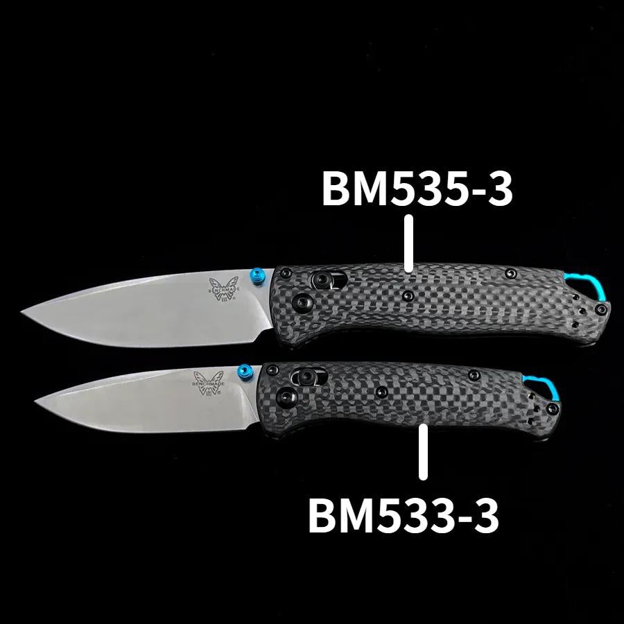 Benchmade 533-3 Mini Bugout AXIS Folding Knife 2.82 S90V Blade Carbon Fiber Handles Outdoor Camping Hunting Pocket Tactical Self Defense